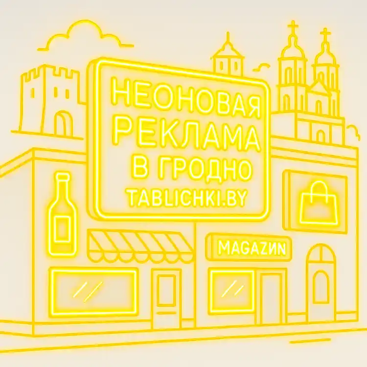 Неоновая реклама в Гродно